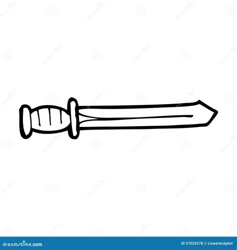 Cartoon sword stock illustration. Illustration of drawn - 37025578