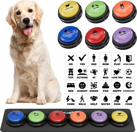 Amazon.com : havit Dog Buttons Talk - Set of 4 Dog Communication Buttons, 30'' Recordable Button ...