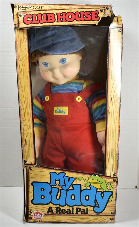 Vintage 1985 HASBRO MY BUDDY Doll For Boys RED OVERALLS BASEBALL CAP New NIB - Hasbro