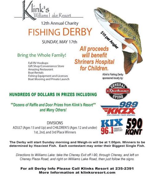 Williams Lake fishing derby benefits Shriners Hospital | The Spokesman ...