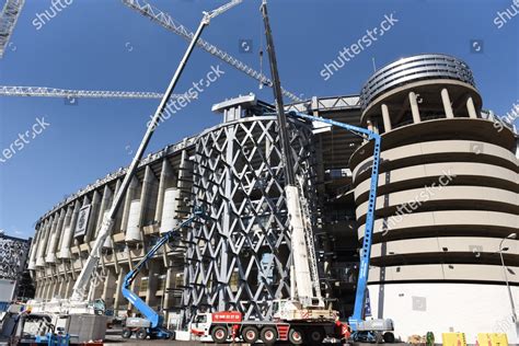 View Santiago Bernabeu Stadium Undergoing Renovation Editorial Stock ...