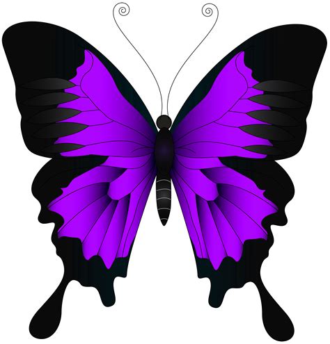 Butterfly Violet Clip Art - Blue And Purple Butterfly Clip Art - Clip Art Library