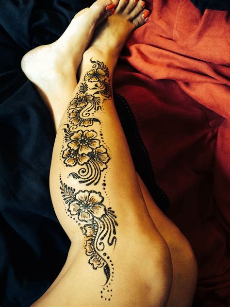 Henna leg design | Henna style tattoos, Leg henna, Henna tattoo designs