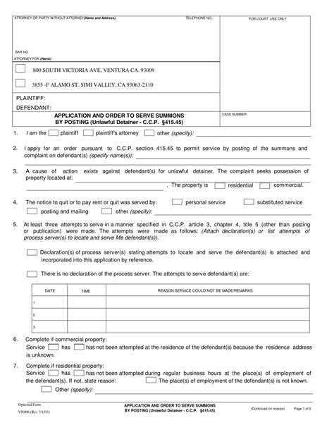 Form VN006 - Fill Out, Sign Online and Download Fillable PDF, County of ...