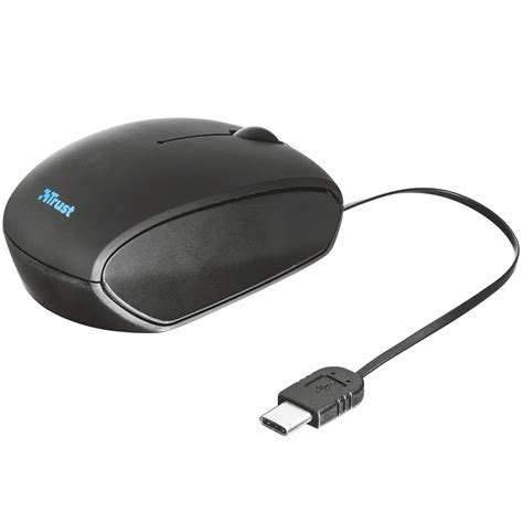 Trust USB Type-C Retractable Mini Mouse, 1000 DPI - Black: Amazon.co.uk: Computers & Accessories