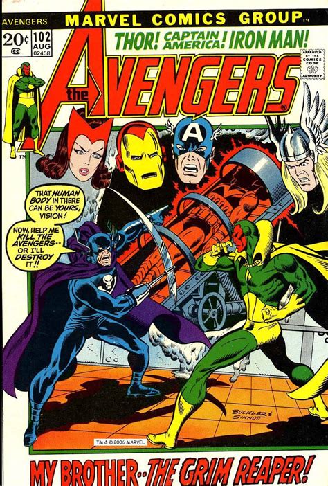 Comic Book Covers » Avengers #102, August 1972, cover by Rich Buckler,...