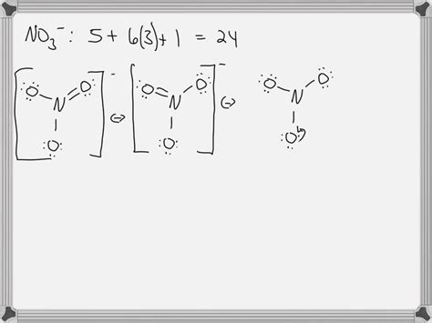 SOLVED: Draw all possible resonance structures of NO3^-(nitrate ion) without violating the octet ...