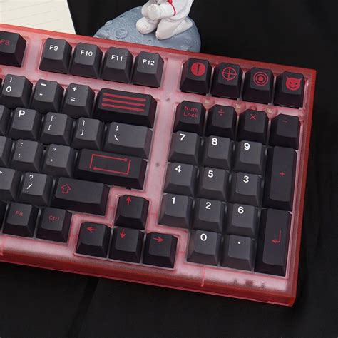 Evil Dolch Keycaps Set GMK Clone Devil Red Black - Keysium