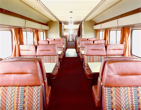 Interior of a Superliner I Dining car, 1980s. — Amtrak: History of ...