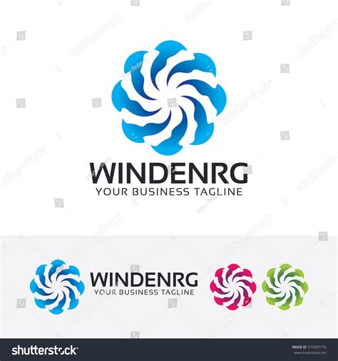 Wind Logo Design Turbine Wind Energy Stock Vector (Royalty Free) 574307776 | Shutterstock