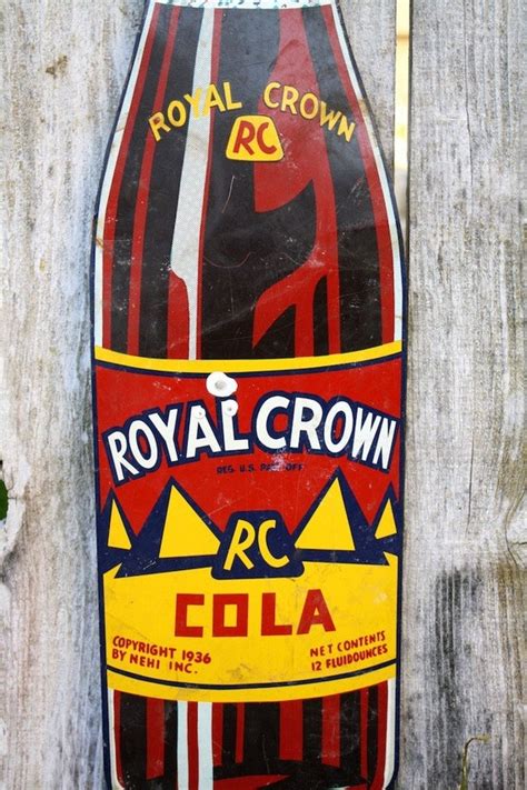 RESERVED for MIKE Tin Sign Royal Crown RC Cola Tin Vintage