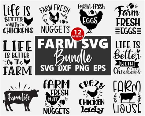 Farm SVG Bundle Farmhouse Quotes Svg Farm Svg Farm Life - Etsy