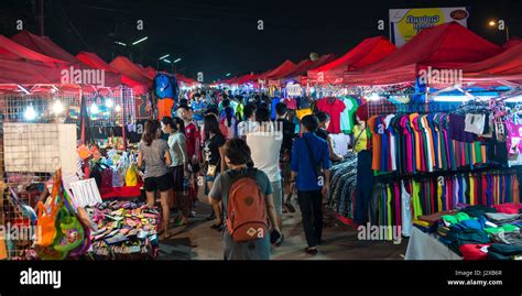 Night Market, Vientiane Stock Photo - Alamy