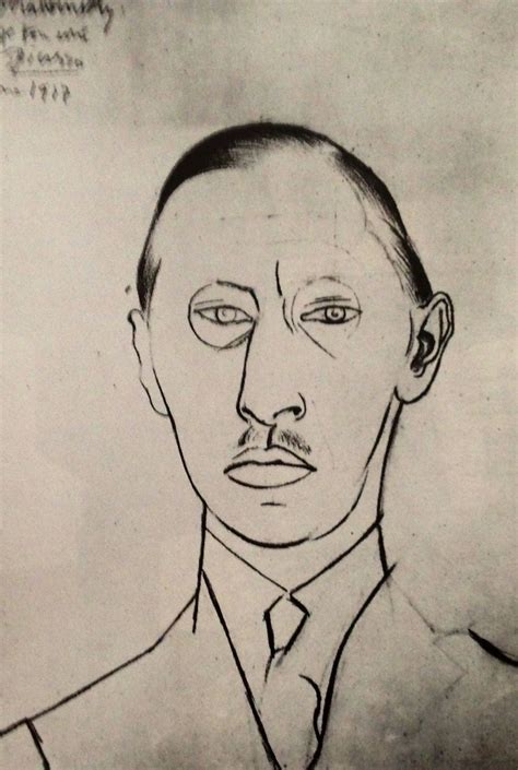 Pablo Picasso - Portrait of Stravinsky, 1917 | Pablo picasso art, Pablo ...