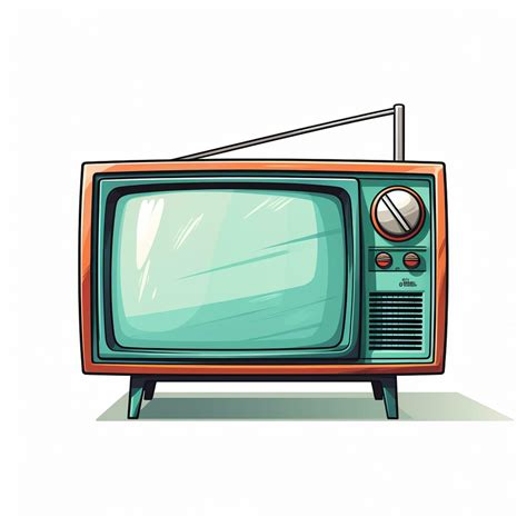 Retro TV vector illustration isolated on white background. Vintage TV ...