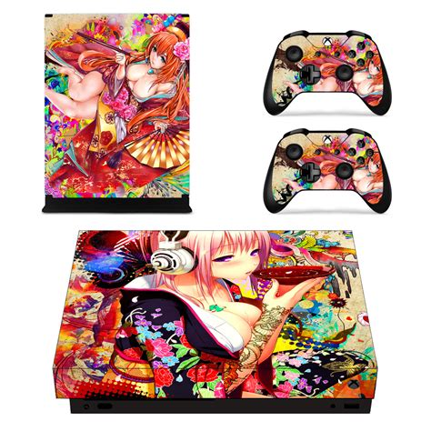 Xbox one X Console Controller Anime Girls Sexy Hot Cartoon Vinyl Skins Stickers - Faceplates ...