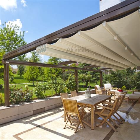 Waterproof PVC Retractable Awning Pergola Systems - Buy Retractable ...