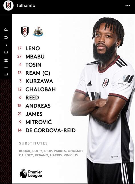 Fulham Lineup vs Newcastle : r/fulhamfc