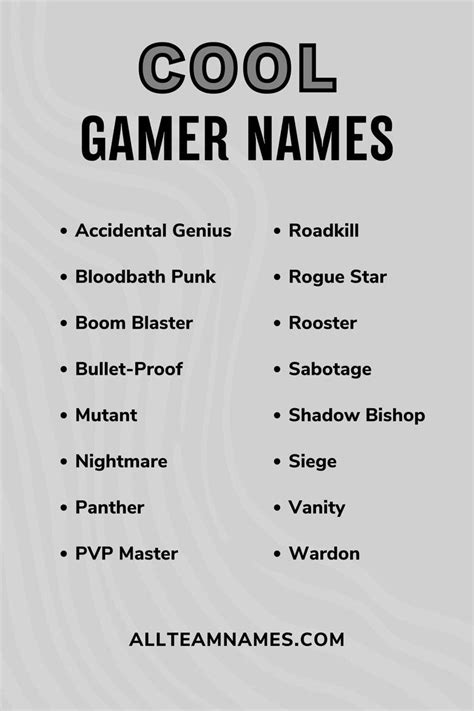 Cool gamer names – Artofit