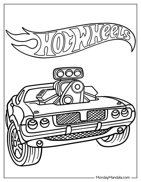 26 Hot Wheels Coloring Pages (Free PDF Printables)