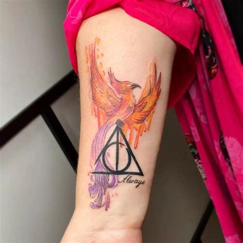 harry potter symbol and phoenix tattoo | Harry potter tattoos, Harry potter symbols, Tattoos