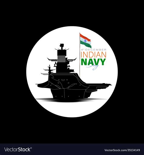 Indian navy day december 4 Royalty Free Vector Image