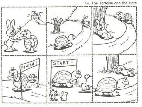 Tortoise And The Hare Worksheet For Kids