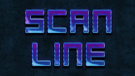 Scan Line Text Effect in Adobe Photoshop - FREE PSD - YouTube