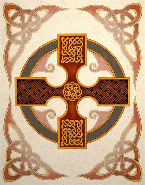 Celtic Art Print Cross With Knot Design Wall Decor in 2021 | Celtic art, Celtic quilt, Celtic images