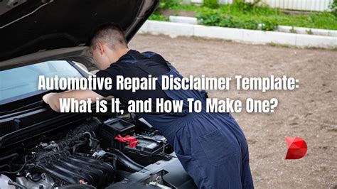 What is an Automotive Repair Disclaimer Template? - DataMyte