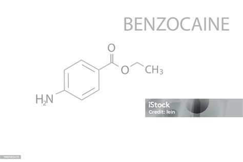 Benzocaine Molecular Skeletal Chemical Formula Stock Illustration - Download Image Now ...