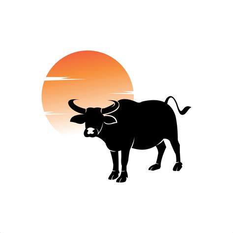 Buffalo Illustration Standing Animal Illustration 5094419 Vector Art at ...