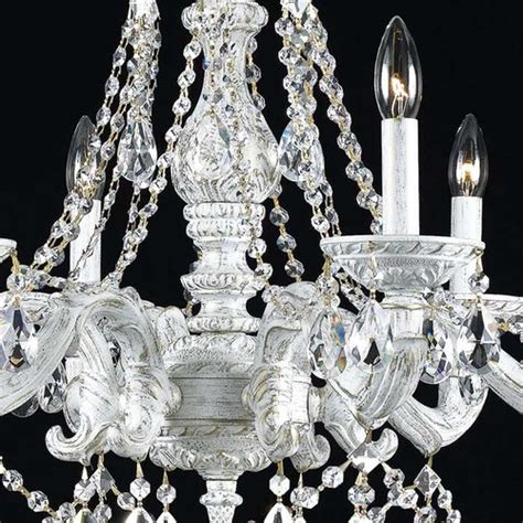 White Crystal Six-Light Chandelier - Magnolia Hall