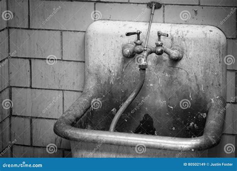 Dirty Janitor Utility Sink & Faucet Stock Image - Image of dirty, retro: 80502149