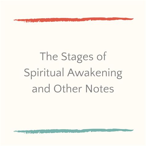 The Stages of Spiritual Awakening