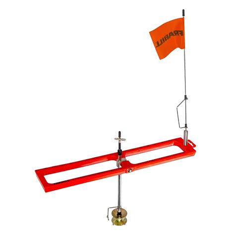 Frabill Arctic Fire Prelubricated Ice Fishing Tip Up Trap with 19" Ruler, Orange | eBay