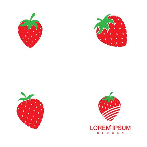 Strawberry logo and symbol vector 2144553 Vector Art at Vecteezy