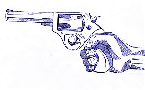 Holding A Gun Drawing at GetDrawings | Free download