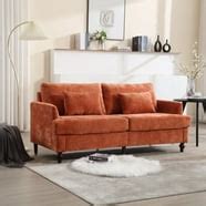 Modern Velvet Sofa Bed with 2 Adjustable Backrest and Armrest ...