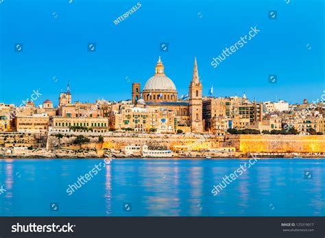 Valletta Skyline In The Evening, Malta Stock Photo 125319017 : Shutterstock