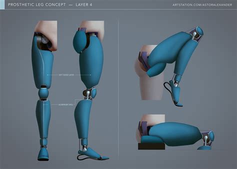 Ástor Alexander - Cyborg Leg Concept Art