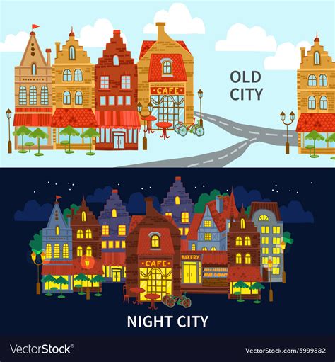 City Banner Set Royalty Free Vector Image - VectorStock