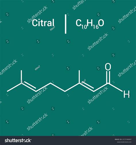 Chemical Structure Citral C10h16o Stock Vector (Royalty Free) 2173746947 | Shutterstock