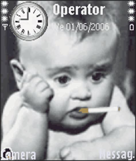 Animated Smoking Baby - Mobile Themes for Nokia N-GageQD