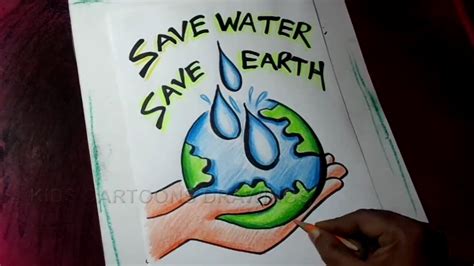 Save Water Save Earth Poster For Kids