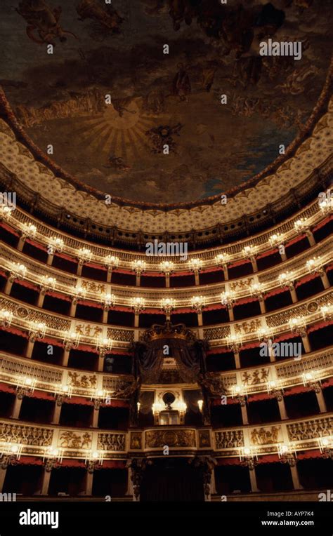 ITALY Campania Naples Teatro San Carlo opera house interior with ...