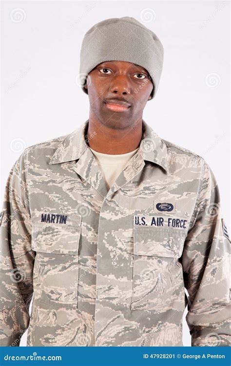 Black Man in Military Uniform Stock Image - Image of looking, serious ...