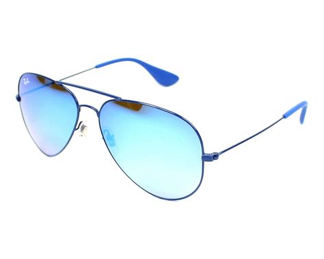 ray ban blue frame black lens aviator