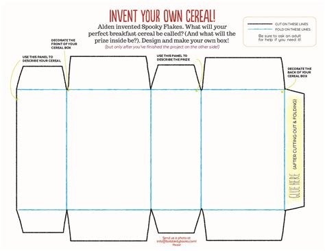 Design Your Own Cereal Box Template