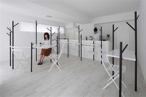 Minimalist Coffee Shop Design Is Built Around Stylized Trees - Mindful ...